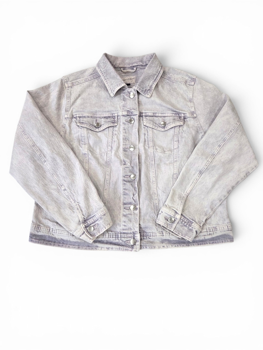 Universal Thread Lavender/Gray Acid Wash Denim Jacket